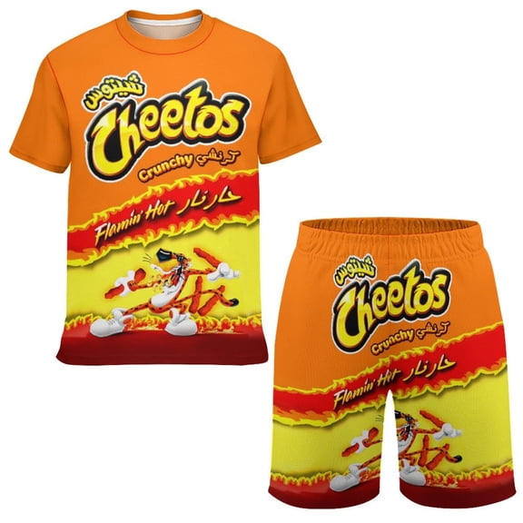 Kids Chee-to T Shirt Shorts Set 2 Piece Graphic Short Sleeve Outfit Set for Boys Girls