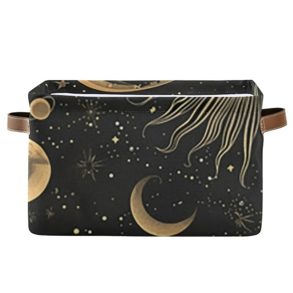 Sun and Moon Stars Waves Storage Bins Baskets With Handles Storage Box Clothes Organizer Organization Toys