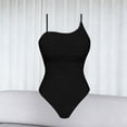 thumbnail image 5 of Hduncf Women's One Piece Swimsuit Solid Color Tummy Control Bathing Suit Fashion Pleated Beach Swimwear for Beach Vacation Black M, 5 of 9