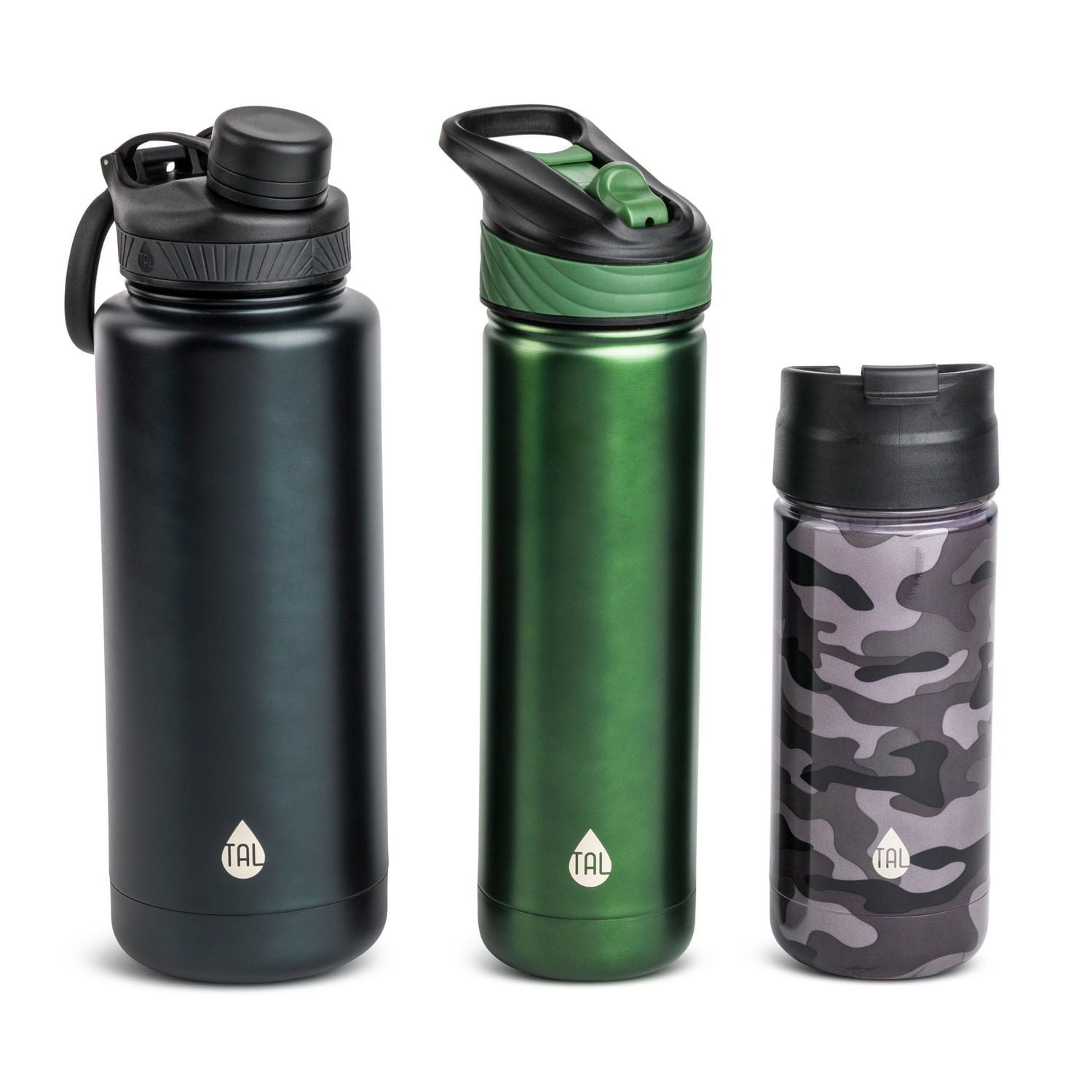 TAL Stainless Steel Ranger Water Bottle 6-Piece Set, Multi Color