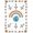 Gray Orange Blue, Pattern 9, variant on ODIKA 2'x3' Washable Doormat Non-Slip, Low Pile Motifs Plane Educational Border Cartoon Galaxy Constellation Rocket Flowing for Entryway, Kitchen, Laundry Room