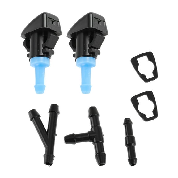 Unique Bargains Windshield Washer Nozzle w/ Hose Connector for Jeep No.4805742AC 1 Set