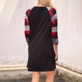 thumbnail image 4 of Patlollav Womens Hot Drilling Round Collar Long Sleeve Dress Party Long Dress, 4 of 6