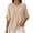 Khaki, variant on Cilsoka Womens Tops Summer Fall 3/4 Length Sleeve Waffle Knit T Shirts for Women Crewneck Casual Loose Fit Solid Color Tee Blouses