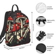 thumbnail image 2 of Disketp Red Mushrooms Mochila Ligera e Impermeable, Mochila de Día Resistente para Viajes, Senderismo y Uso Diario para Hombre y Mujer, 2 of 7