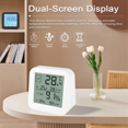thumbnail image 3 of LCD Digital Hygrothermograph Indoor Multifunctional Dual-Screen Humidity and Temperature Meter Table Clock, 3 of 6
