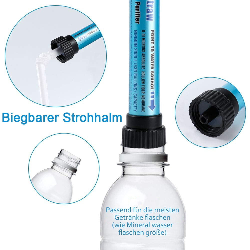 Plastic Bicycle Water Filtration Bottles Peak Series Compact Gravity ...