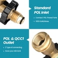 thumbnail image 2 of Adaptador de tanque de propano Aekops de 45 kg con manómetro Pol a Qcc1 Brass, 2 of 7