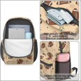 thumbnail image 4 of Football Star Beige Pattern 17" School Backpacks for Teens,Waterproof Oxford Fabric,S-Shape Padded Straps for School,Travel,Hiking,Camping, 4 of 6