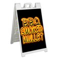 thumbnail image 1 of BBQ Smoked Mullet (24" X 36") Standard A-Frame Signicade, Includes Decal Applied To Stand, 1 of 4