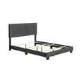 thumbnail image 1 of Boyd Sleep Aberdeen Linen Upholstered Queen Platform Bed Frame, Black Charcoal, 1 of 7