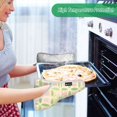 thumbnail image 2 of Yayeee Pot Holders Kitchen Heat Resistant with Pocket 7"x9.8" Cotton Oven Cooking Hot Pads, Light Green Geometric, 2 of 7