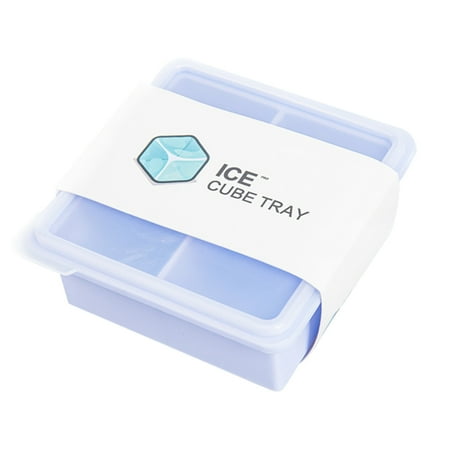 

Ice Tray Ice Cube Tray Small Ice Cube Trays Silicone Ice Tray Bar Pudding Jelly Chocolate Making Mold 4 Ice Cubes With Lid Purple