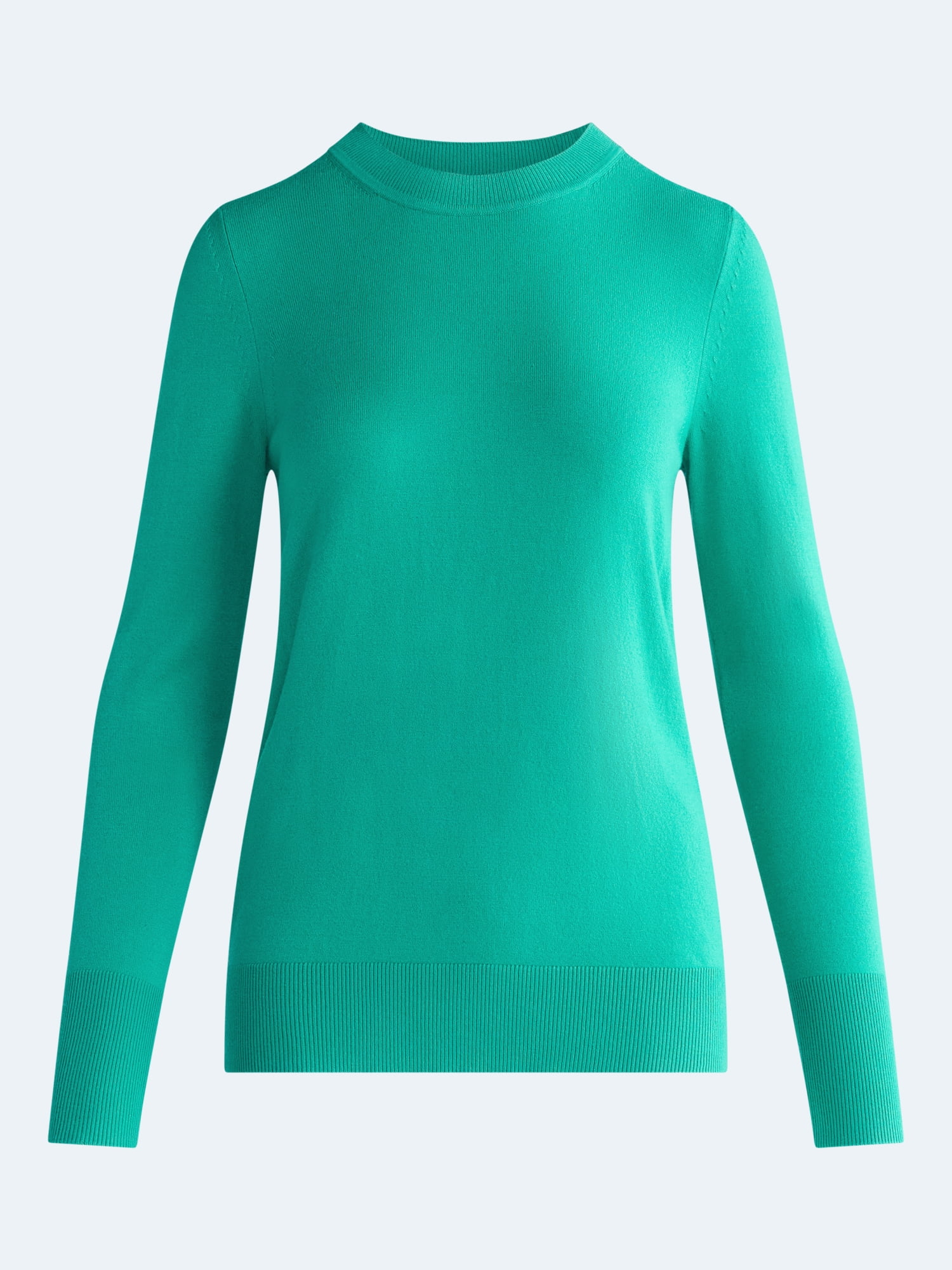 Free Assembly Women's and Women's Plus Cozy Yarn Crewneck Sweater, Midweight, Sizes XS-4X