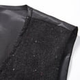 thumbnail image 6 of Men's Tweed Suit Vest Double Breasted Western Herringbone Business Vintage Casual Waistcoat for Groomsman Dark Gray M, 6 of 6