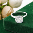 thumbnail image 3 of Eclet Jewels 14K White Gold Over Rings - Cushion Cut 1.9 Ct Diamond Ring - Solitaire Engagement Wedding Rings for Women's - Daily Wear Diamond Rings - Proposal Rings for Her - Valentine's Day Gifts, 3 of 9