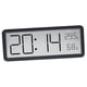 thumbnail image 3 of Reloj de pared digital de escritorio con lecturas de humedad y temperatura para uso en interiores. Negro, 3 of 9