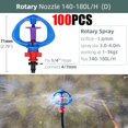 thumbnail image 1 of Durable Greenhouse 90/180/360 Refraction Micro Nozzle Garden Drip Irrigation Misting System with 1/4'' Barb Humidifier Sprayer He Qiyong unisex, 1 of 2
