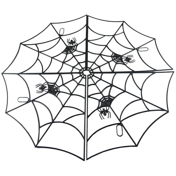 Halloween Plastic Injection-Molded Spider Web Decor Hanging Spooky Web for Parties Durable Plastic Spider Web Ornament, Funny Scary Halloween Decoration Spider Web Halloween Prop(Black)