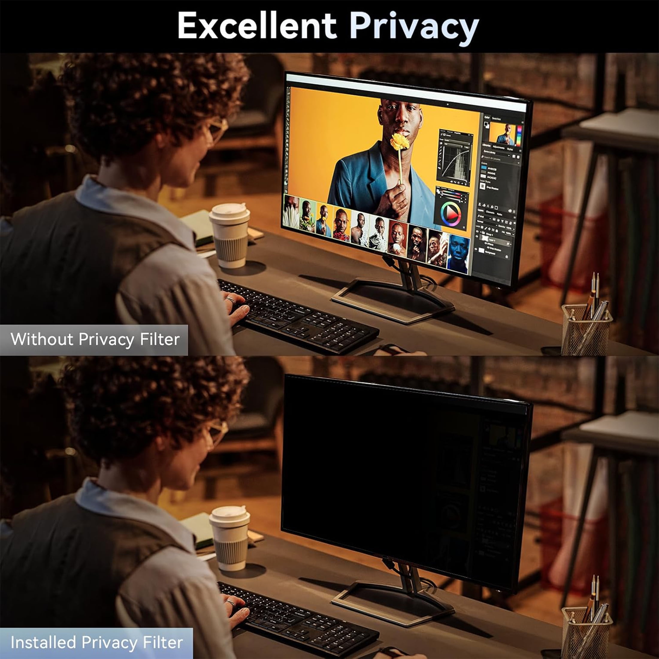 2-Pack] Privacy Screen For Computer Monitor, 24-Inch 16