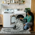 thumbnail image 4 of My Magic Carpet 5'x7' Machine Washable Non-Slip Dining Living Room Area Rug - Bird Flock Slate Grey, 4 of 5