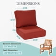 thumbnail image 6 of Aoodor 25 x 25 Inch Sunbrella Fabric Outdoor Deep Seat Cushion Set of 2, Water-Resistant & Fade-Resistant Sunbrella Fabric Outdoor 6'' Thick Cushion with Pocket Springs for Patio Chair, Sofa, and Cou, 6 of 11