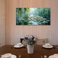 thumbnail image 5 of HFDF Claude Monet Canvas Wall Art, Water Lilies Classic Artwork Picture, Famous Paintings, Impressionist Style Art Print for Home Office Decor 10x8inch Framed, 5 of 7