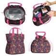 thumbnail image 2 of Pioneer Flower Drawstring Lunch Bag Women - Drawstring Lunch Bag Insulated for Work Office - Stain-Resistant Large Lunchbags for Women with Multi-Pockets, 2 of 6