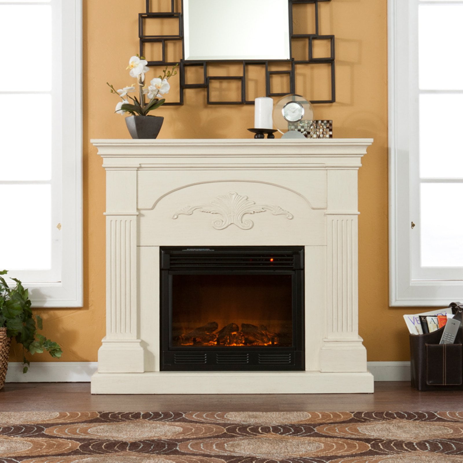 Southern Enterprises Sicilian Harvest Ivory Electric Fireplace Southern Enterprises Sicilian Harvest Ivory Electric Fireplace Com