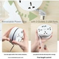 thumbnail image 4 of Universal Power Strip 5.9/9.2ft, Retractable Power Strip with 3 Outlets 3 USB Ports, Right Wrapped Around Extension Cord for Office,Travel, Hotels, Dormitory (1 pcs 9.2ft), 4 of 7