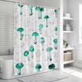 thumbnail image 6 of Teal Mushroom Shower Curtain, Waterproof Shower Curtains for Bathroom, Vintage Botanical Autumn Farmhouse Washable Fabric Bathtub Curtain Set Bath Decor with 12 Hooks Standard 72"x72", 6 of 8