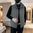 thumbnail image 3 of Chaleco para hombre 2024, nuevo abrigo corto, chaqueta de plumas, ropa de diseñador, chaqueta gruesa informal con cuello alto, chaqueta corta de lujo, 3 of 4
