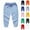 Light Blue, variant on BRGZLK Kids Cotton Sweatpants Fall Winter Cute Solid Color Elastic Waistband Joggers Pants Ankle Binding Casual Outerwear Pants with Pocket Light Blue 2-3 Years
