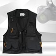 thumbnail image 3 of Chaleco funcional para fotografía de pesca de malla de primavera y verano con múltiples bolsillos, chaleco de seguridad para voluntarios masculinos, 3 of 5