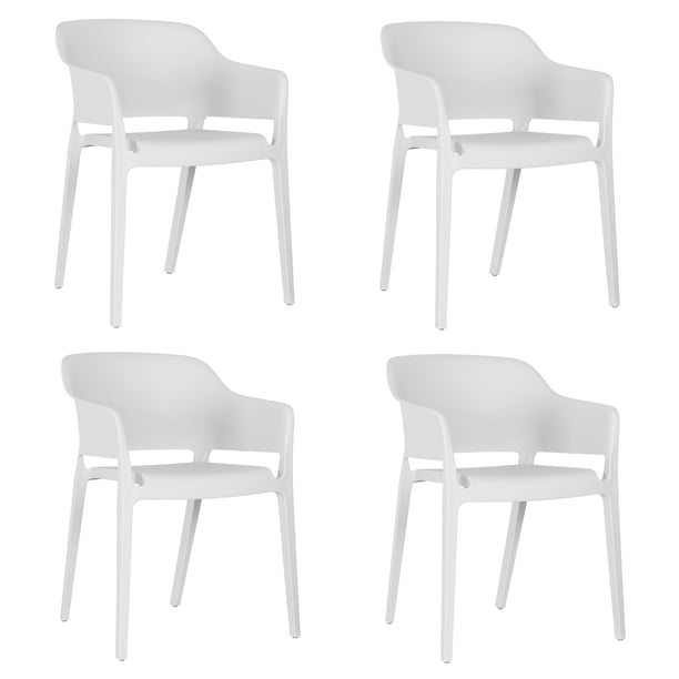 Set 4 Sillas Capri de Plastico Ergonomicas para Exteriores e Interiores Mundo In Capri