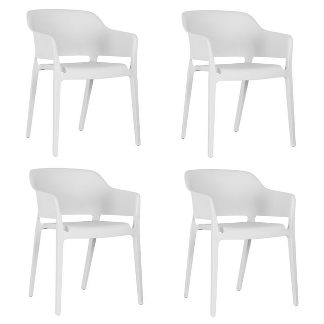 Set 4 Sillas Capri de Plastico Ergonomicas para Exteriores e Interiores Mundo In Capri