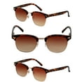 thumbnail image 1 of "The Executive" 3 Pair of Classic Unisex Semi-Rimless Bifocal Reading Sunglasses with Maximum UV Protection & Spring Hinges - Tortoise - 2.75, 1 of 4