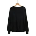 thumbnail image 6 of SRZYMJ Women's Autumn Winter Casual Pullover Sweater with Halloween Letter Print Round Neck Design for Seasonal Comfort, 6 of 6