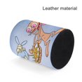 thumbnail image 4 of El Show de Ren y Stimpy-theme Cylinder Pen Holder Pencil Organizer with Flannel Lining PVC Leather Material Cardboard Base for study work 10*8CM, 4 of 6