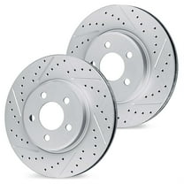 R1 Concepts Drilled and Slotted Carbon Coated Disc Brake Rotor Set WBPN1-31024