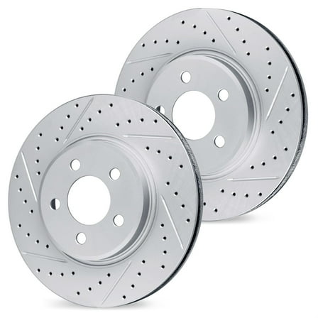R1 Concepts Drilled and Slotted Carbon Coated Disc Brake Rotor Set WBPN1-46008