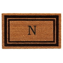 Calloway Mills Black Border 24" x 36" Monogram Outdoor Doormat (Letter N)