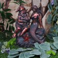 thumbnail image 4 of Mermaid Gnome Garden Statue Solar LED Starfish Light Resin Dwarf Figurine Sitting on Rock Under The Sea Ornament Home Fairy Garden Outdoor Sculpture Decor Gift for Patio Lawn Yard Housewarming, 4 of 6