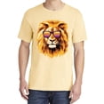 thumbnail image 2 of Wild Bobby, Lion With Sunglasses, Animal Lover, Garment-Dyed Washed Look Short Sleeve T-Shirt, Banana, 2XL, 2 of 3