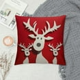 thumbnail image 2 of Nawypu  Christmas Pillow Covers , Xmas Red Elk Deer Decorative Throw Pillows Farmhouse Winter Holiday Cushion Case for Sofa Couch Outdoor Decor, 2 of 5