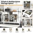 thumbnail image 5 of Costway Sideboard Buffet Cabinet with 2 Drawers 2 Doors 3 Open Compartments 4 Shelves White, 5 of 10