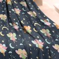 thumbnail image 3 of Dark Blue Fairy Princess Pattern Blanket,Comfortable Soft Flannel Throw Blanket,All Season,Warm Lightweight Blankets for Sofa Bed Couch Living Room Chair,30"x40", 3 of 4
