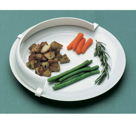 NC35213 SureFit Plastic Food Guard, White, Reduces spills off plate & supports independent eating By North Coast