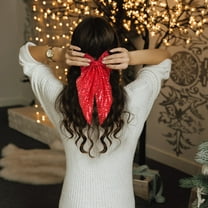 WASHWEPE Red Large Cheerleading Hair Bow 2Pcs