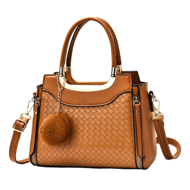 Adecuado para trabajo y viajes. Bolso de hombro de PU portátil de moda, bolso de mensajero, bolso suave simple